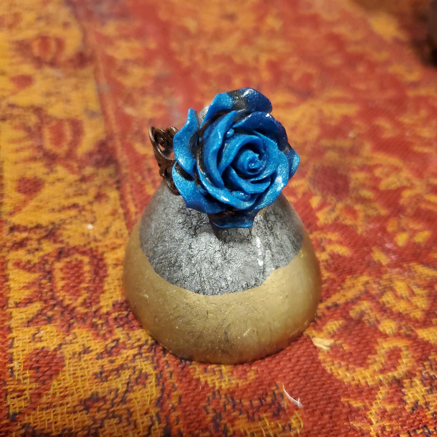 Resin Rose Statement Ring