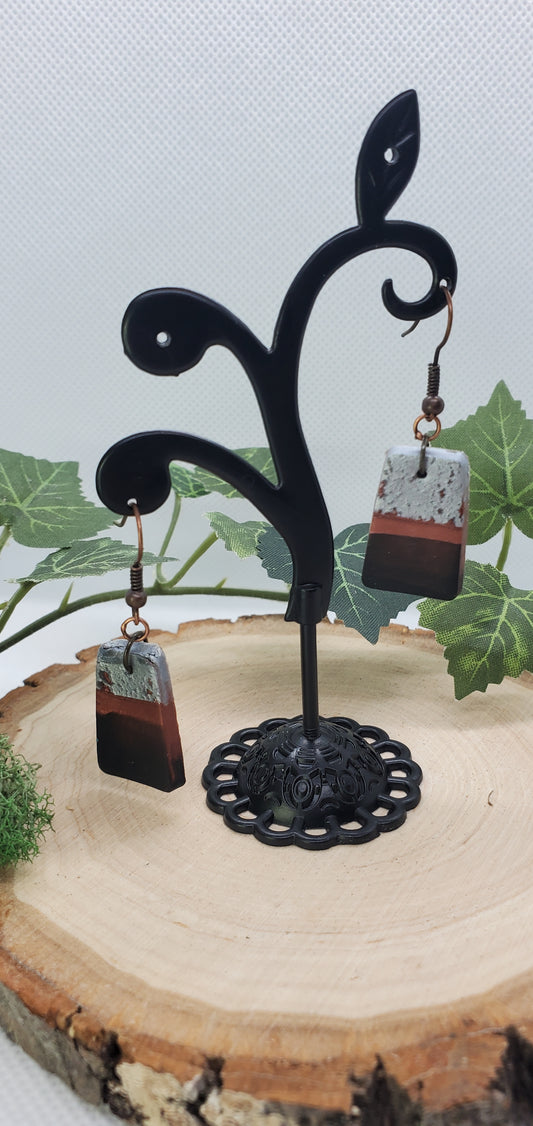 Earthy Minimal Polymer Clay Earrings - Wearable Art Active