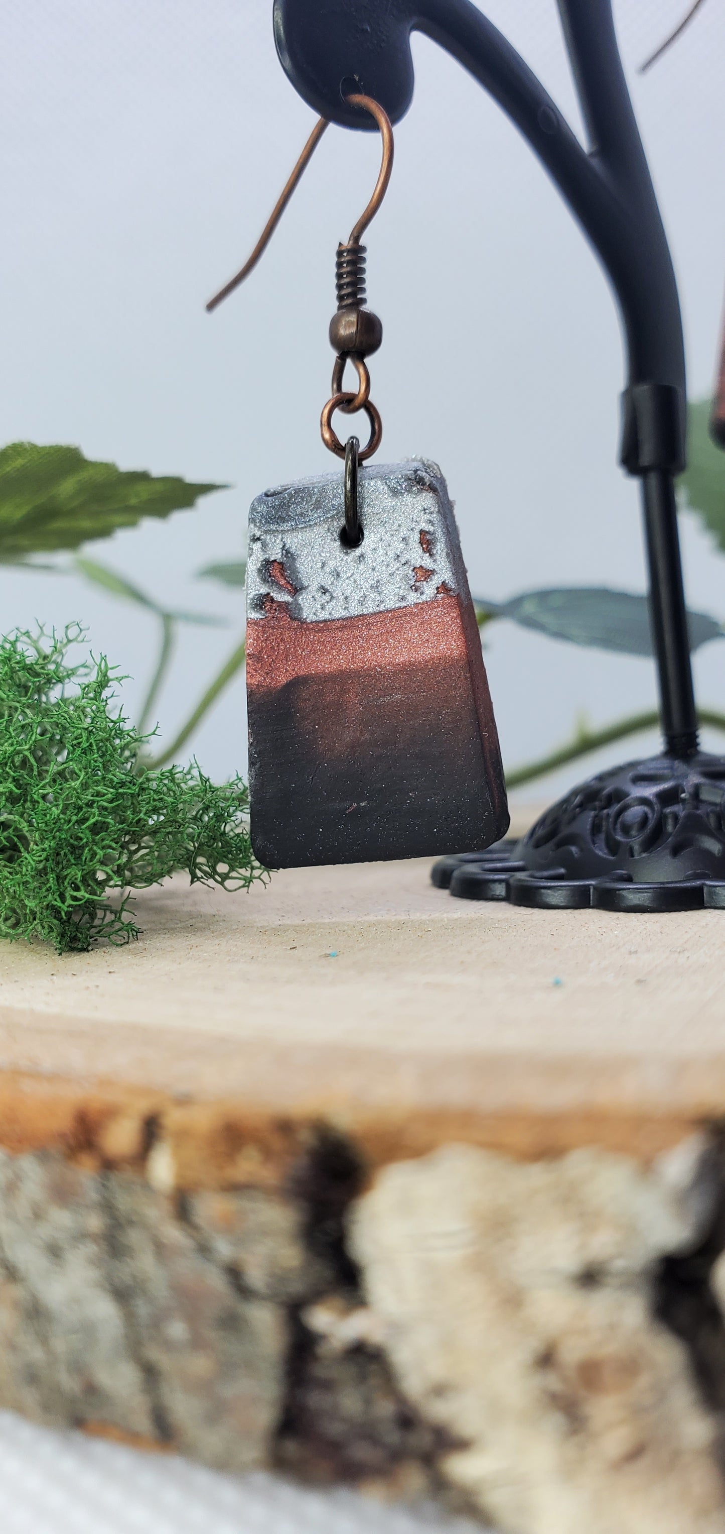 Earthy Minimal Polymer Clay Earrings - Wearable Art Active