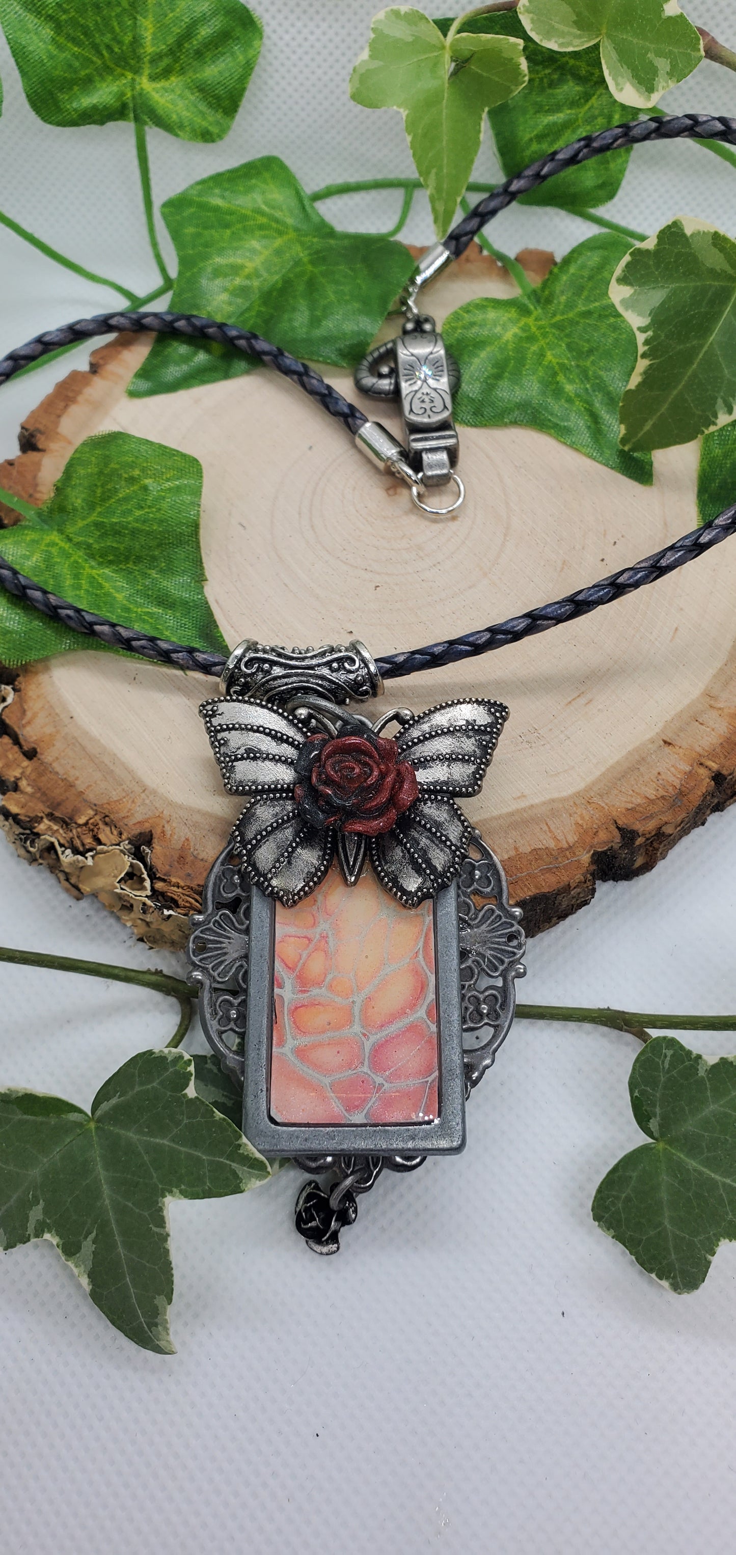 Butterfly and Filigree Wearable Art with Mini Pour Painting