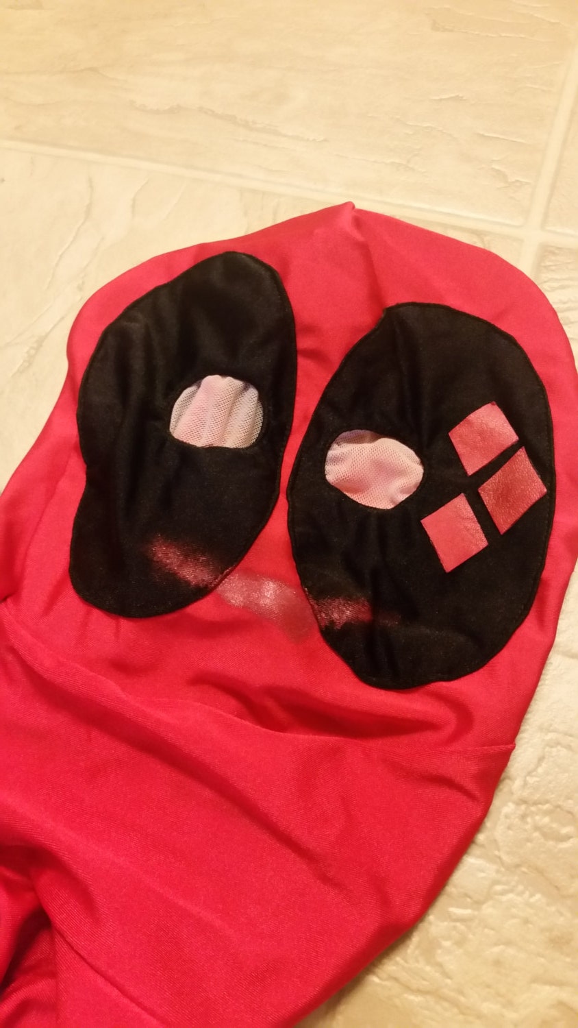 Harley Quinn Deadpool Mashup Cosplay bodysuit and shorts