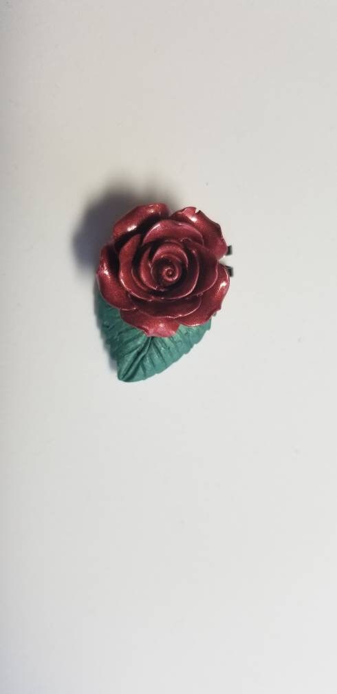 Rose and Leaf Pendant