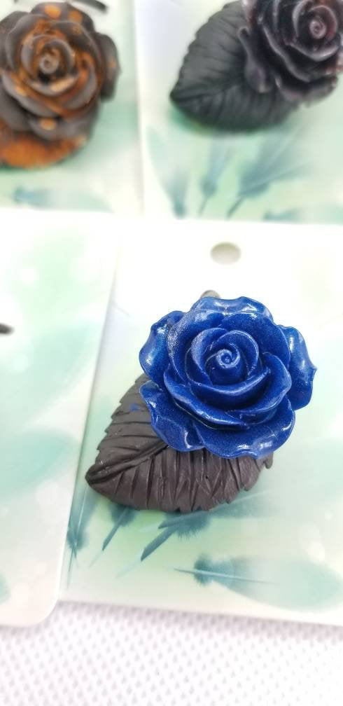 Rose and Leaf Pendant