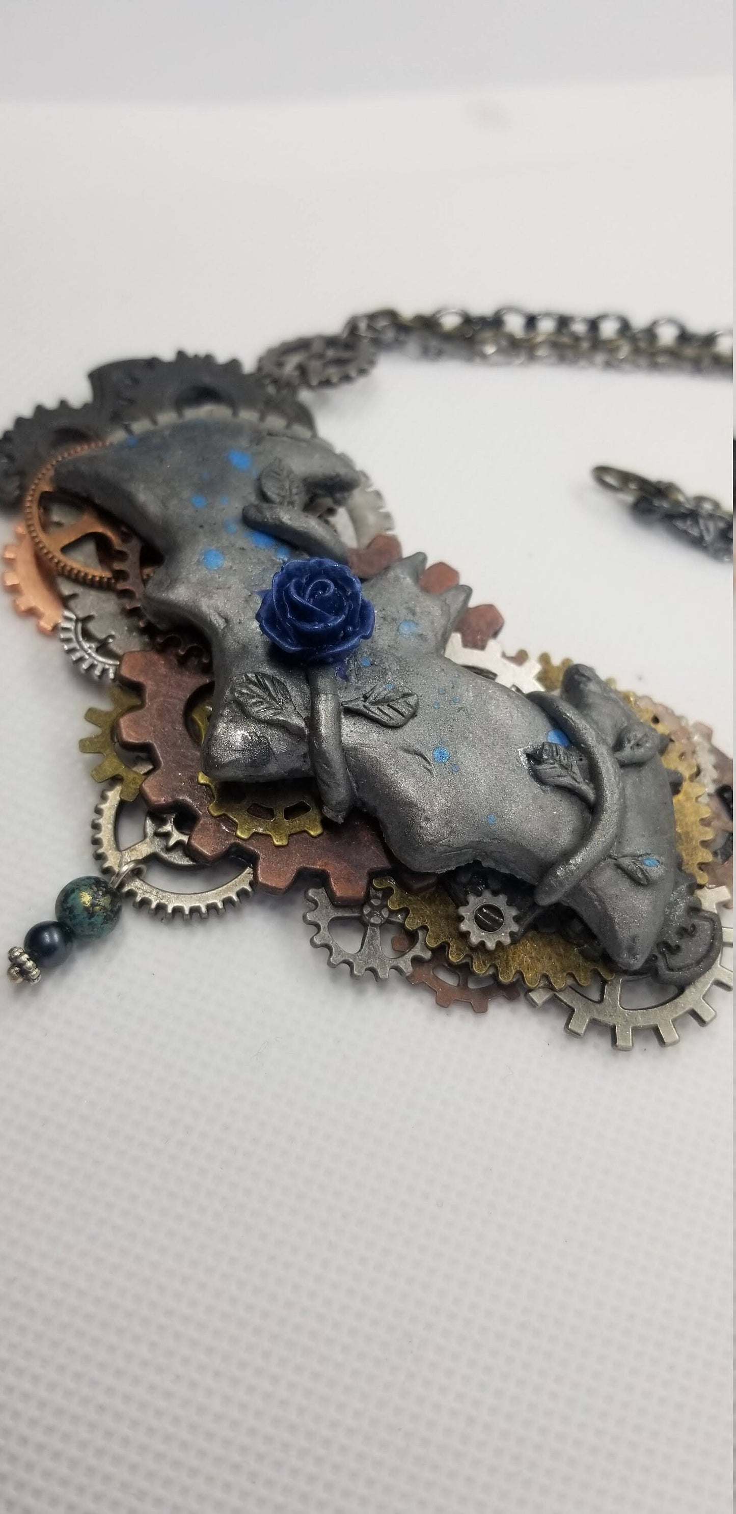 Steampunk Batman with Blue Rose