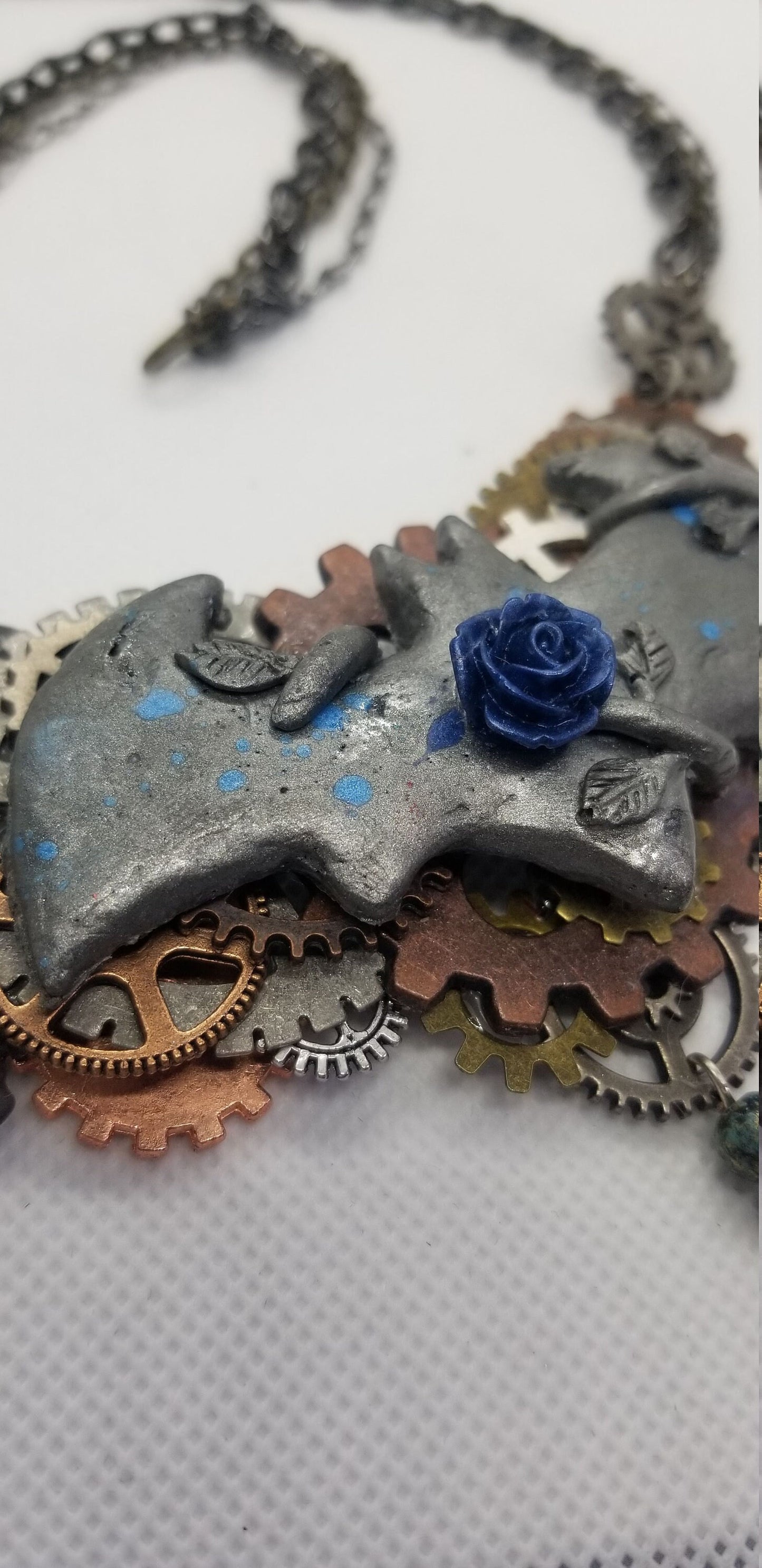 Steampunk Batman with Blue Rose