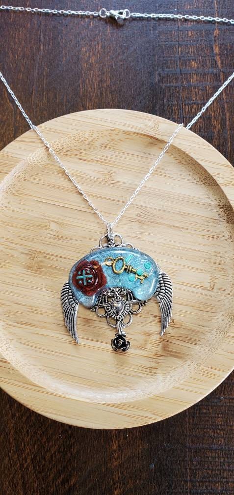 Winged Sega Genesis Controller Pendant Necklace