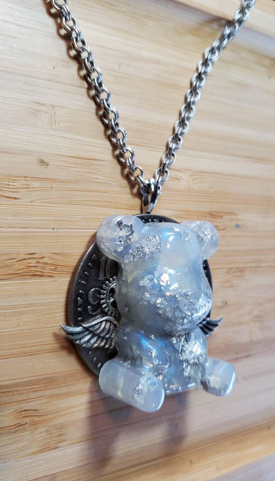 The Timekeeper Winged Bear Necklace