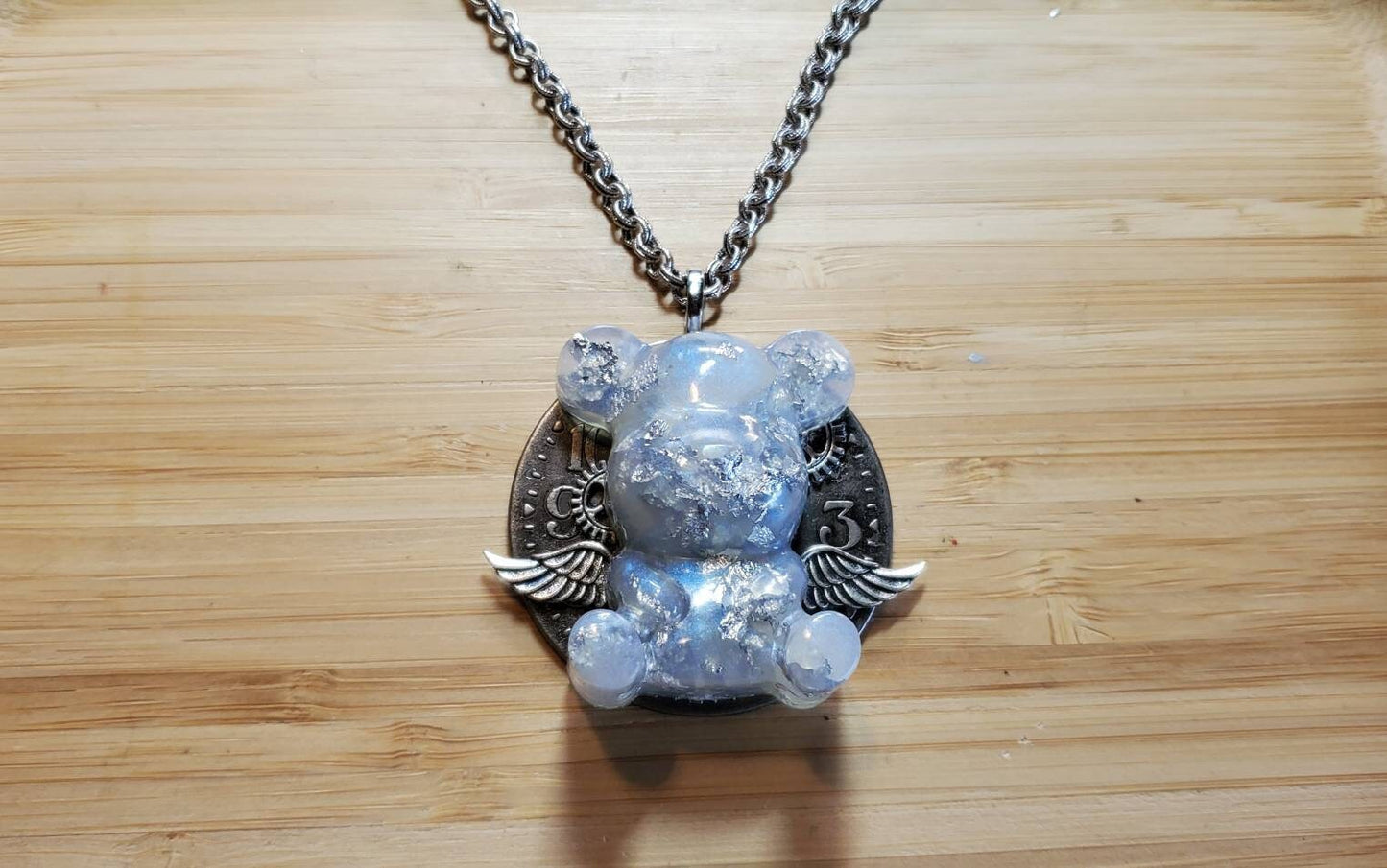 The Timekeeper Winged Bear Necklace