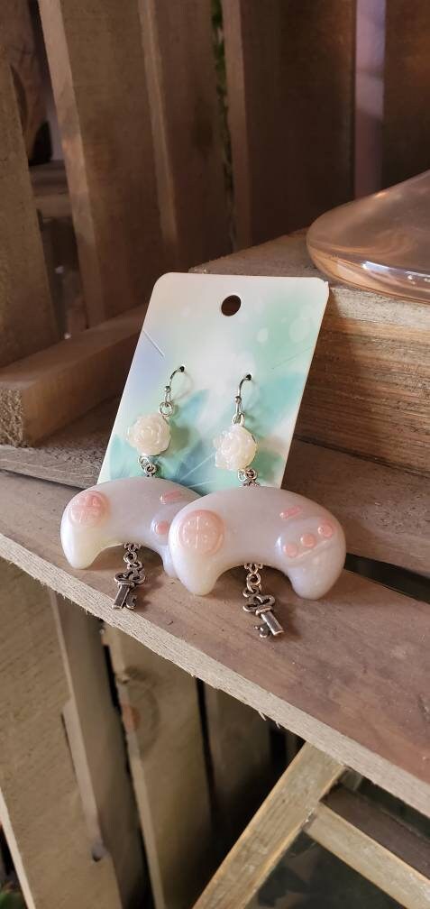 Genesis Controller Earrings in White SS