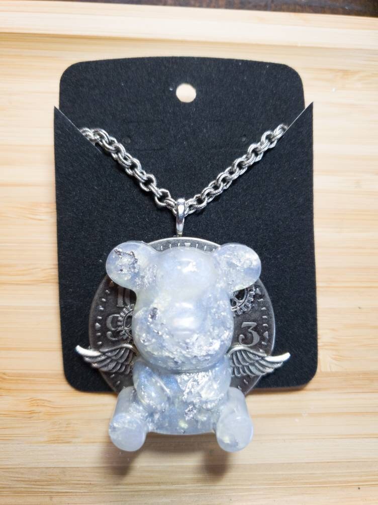 The Timekeeper Winged Bear Necklace