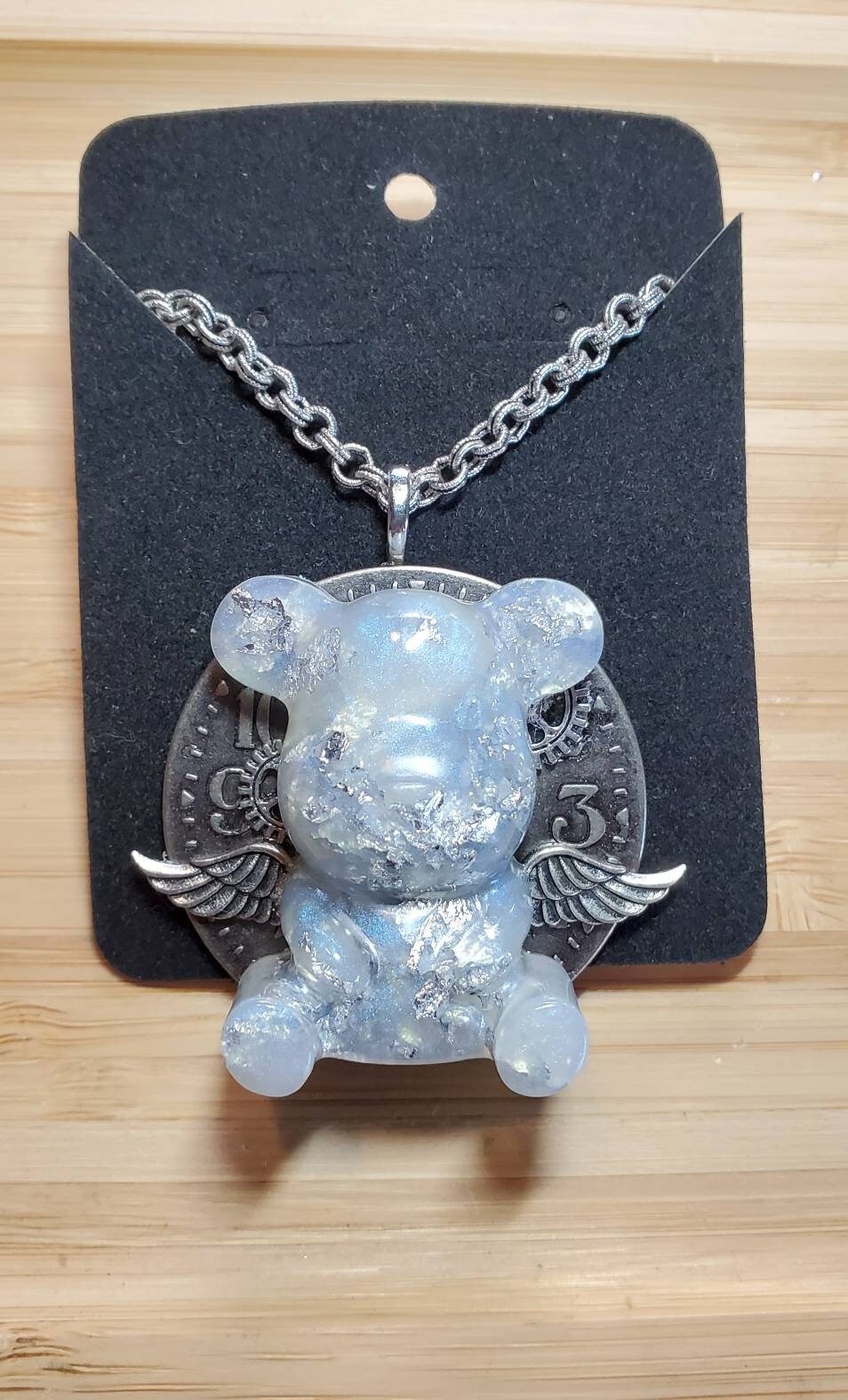 The Timekeeper Winged Bear Necklace