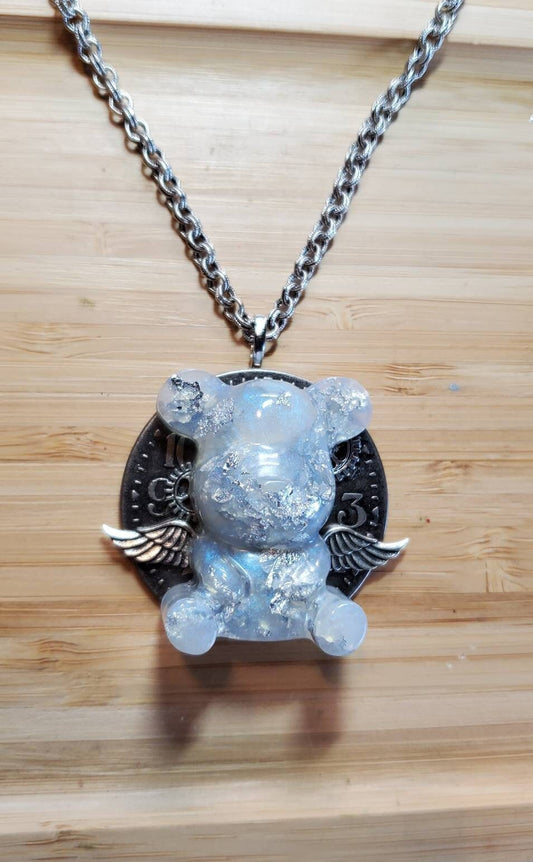 The Timekeeper Winged Bear Necklace