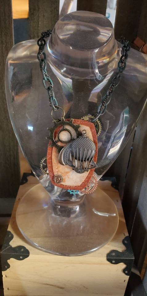 Steampunk Statement Art Necklace