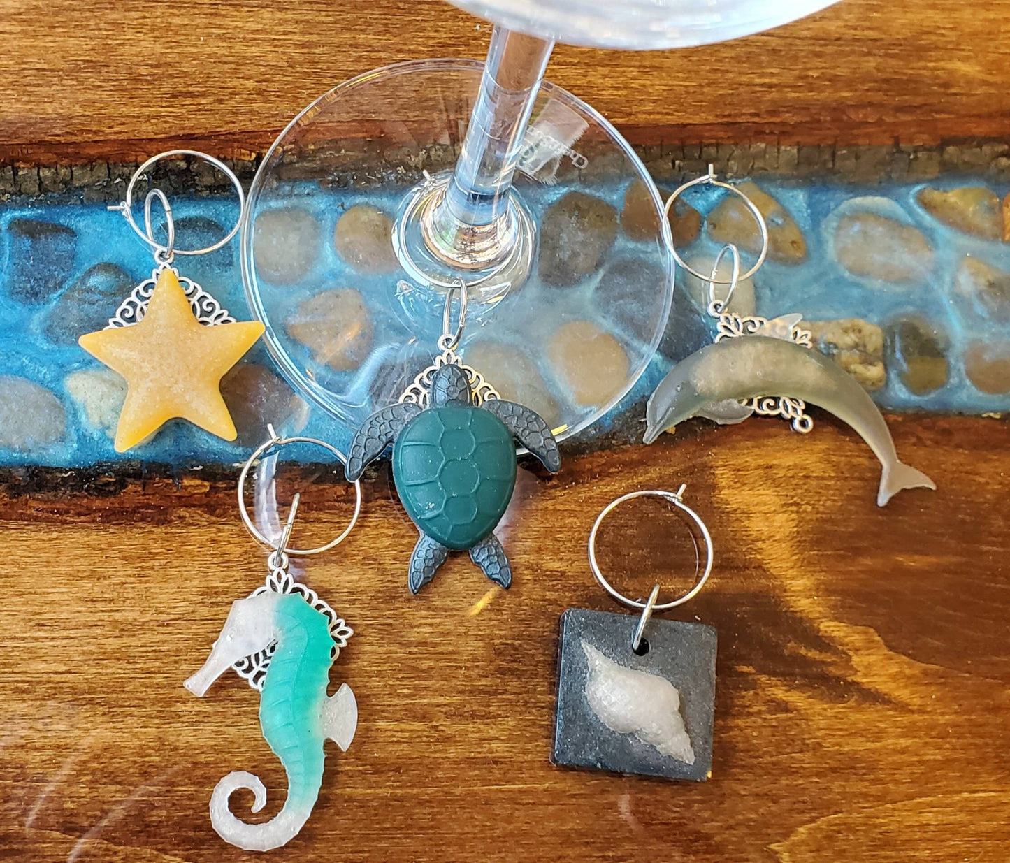 Sealife Wine Charms - set of 6